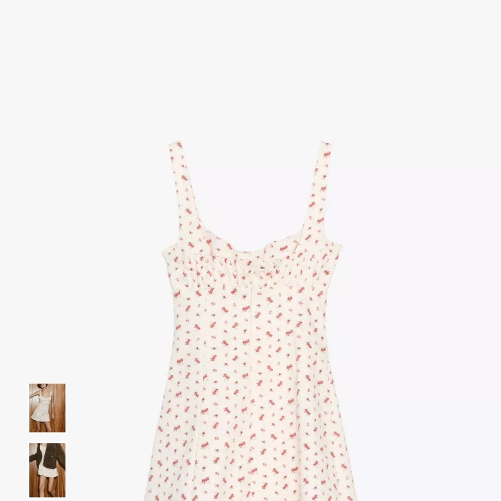 Zara White and Red Floral Mini Dress - Picture 3 of 8